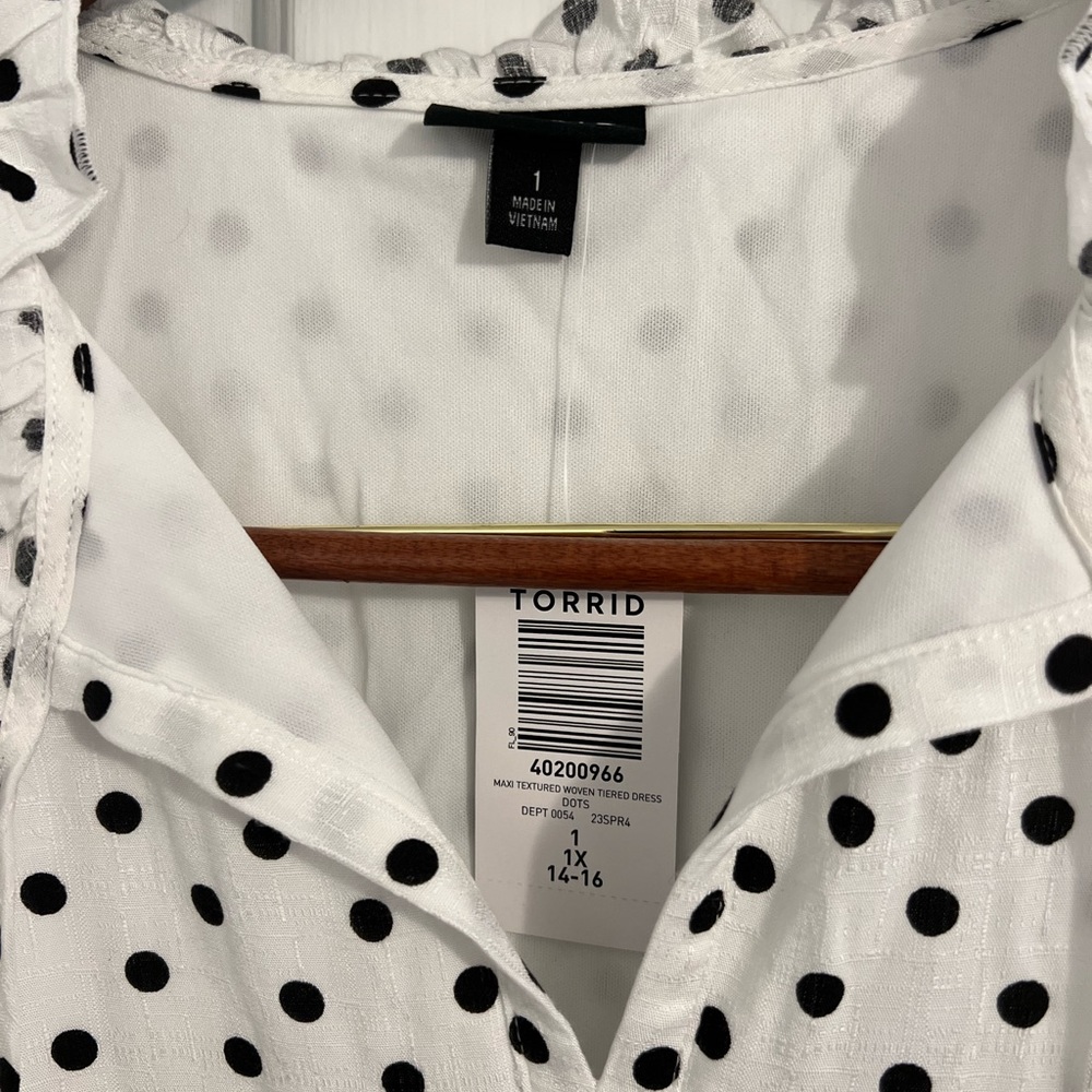 NWT Women’s Maxi Dot Sundress - Torrid size 1 (1x) - Picture 2 of 2